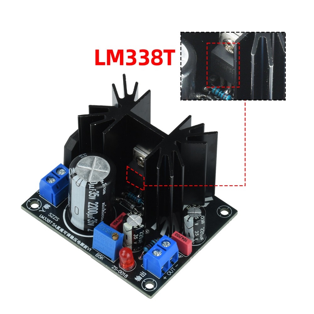 Linear Lab Power Supply Adjustable - Modulo Regolatore di Tensione Lineare LM338T,