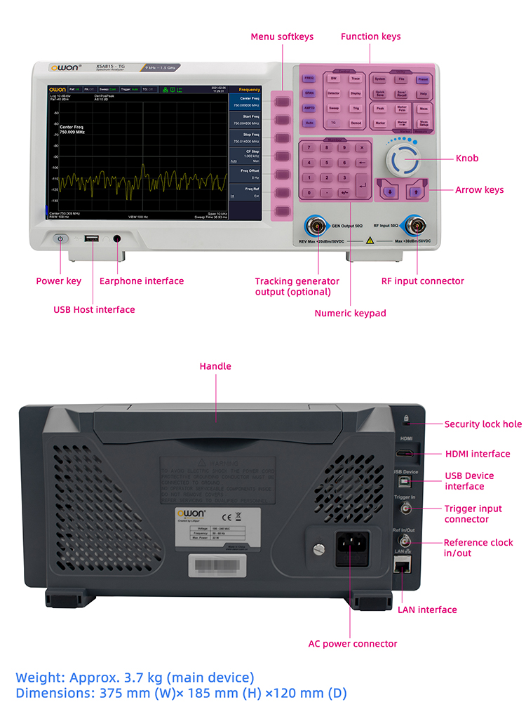 Signal Generator Spectrum Analyzer - Analizzatore di Spettro Portatile da 9kHz