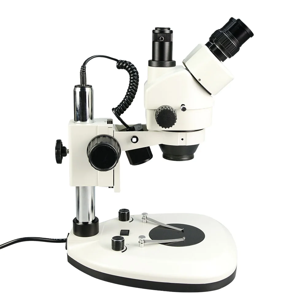 Stereo Trinocular Microscope Pcb - Microscopio Industriale Trinoculare Ottico 7x-45x, Microscopio