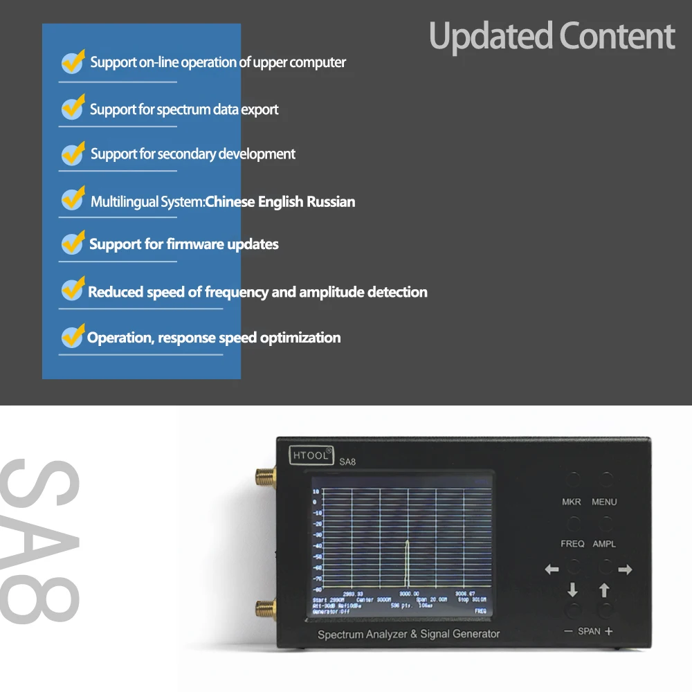 Analizzatore di spettro HTOOL  - Signal Generator Spectrum Analyzer recensione e prezzo