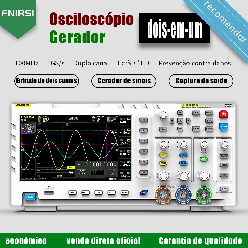 Oscilloscopio Digitale FNIRSI  - Digital Storage Oscilloscope 100Mhz recensione e prezzo