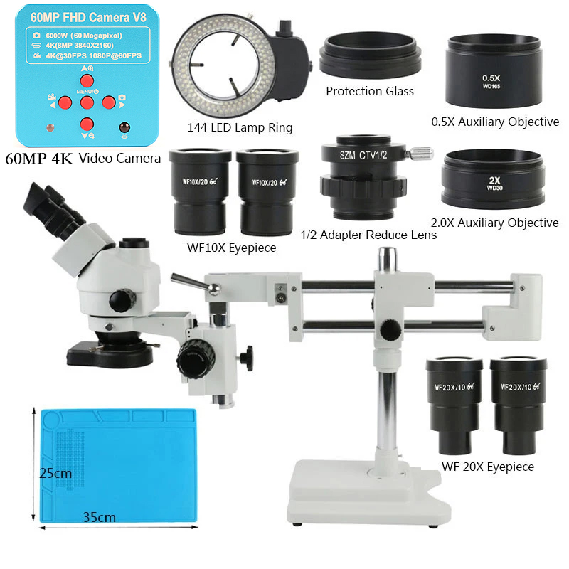 Microscopio trinoculare con zo - Stereo Trinocular Microscope Pcb recensione e prezzo